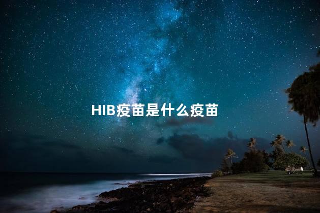 HIB疫苗是什么疫苗