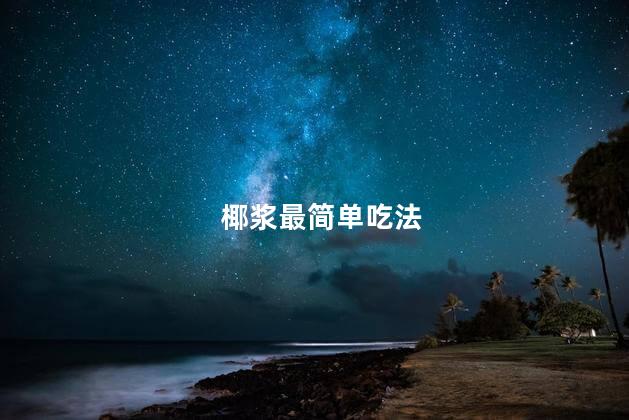 椰浆最简单吃法