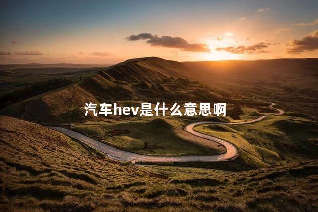 汽车hev是什么意思啊