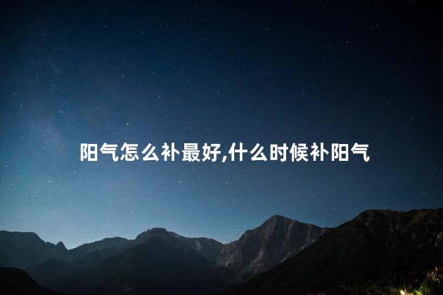 阳气怎么补最好,什么时候补阳气