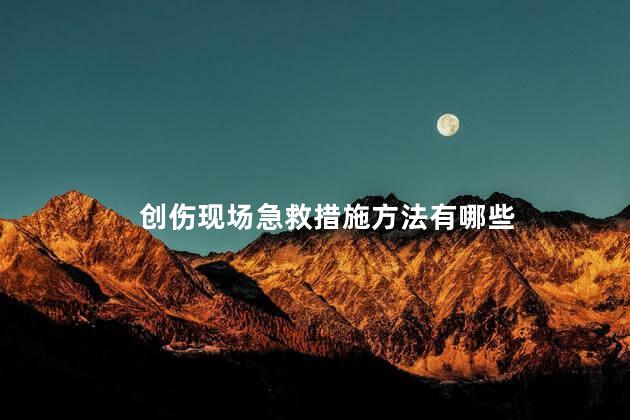 创伤现场急救措施方法有哪些