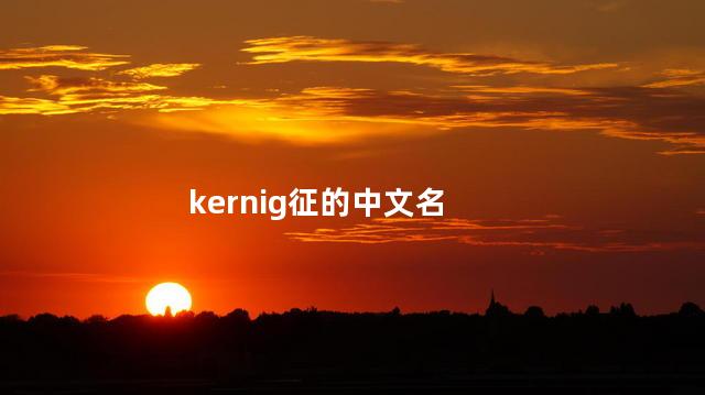 kernig征的中文名