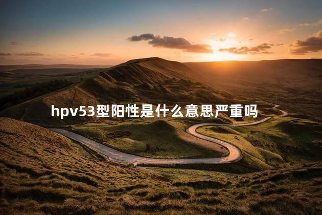 hpv53型阳性是什么意思严重吗