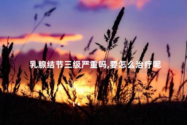 乳腺结节三级严重吗,要怎么治疗呢