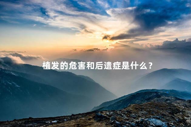 植发的危害和后遗症是什么？