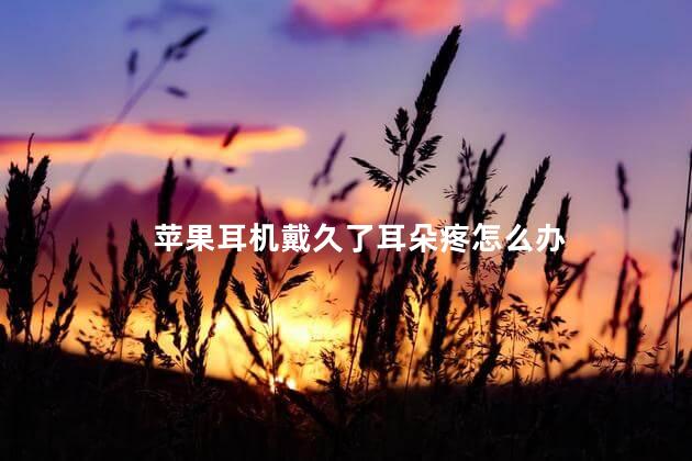 苹果耳机戴久了耳朵疼怎么办